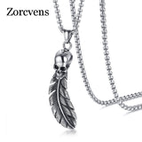 Skull Feather Pendant