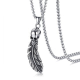 Skull Feather Pendant